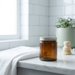 Amber Glass Jar Set