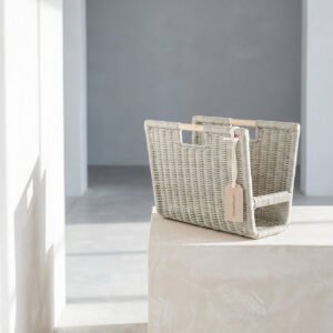 Rattan Magazine Caddy